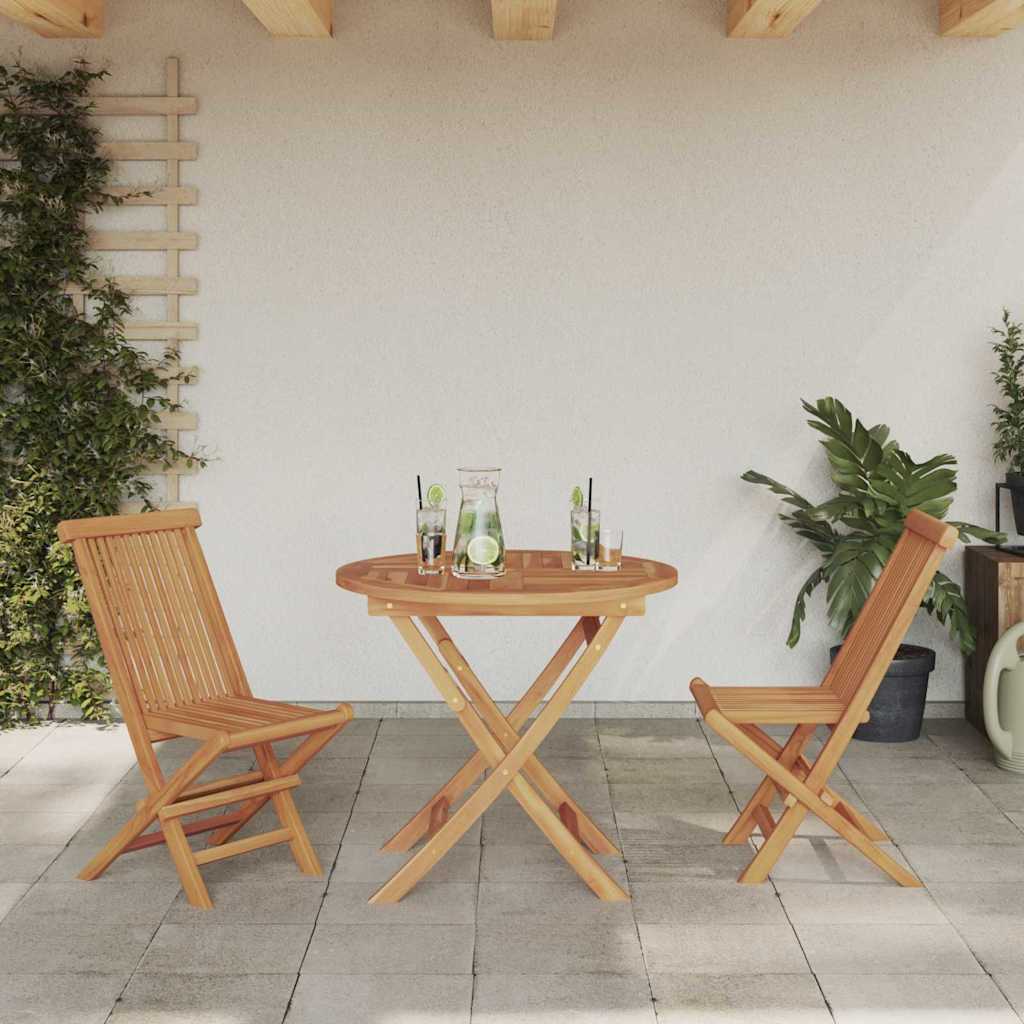 Tuin Eetset 2 Pcs Bruin Massief Teakhout