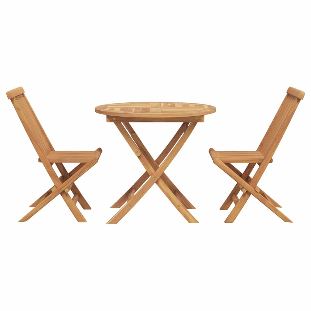 Tuin Eetset 2 Pcs Bruin Massief Teakhout