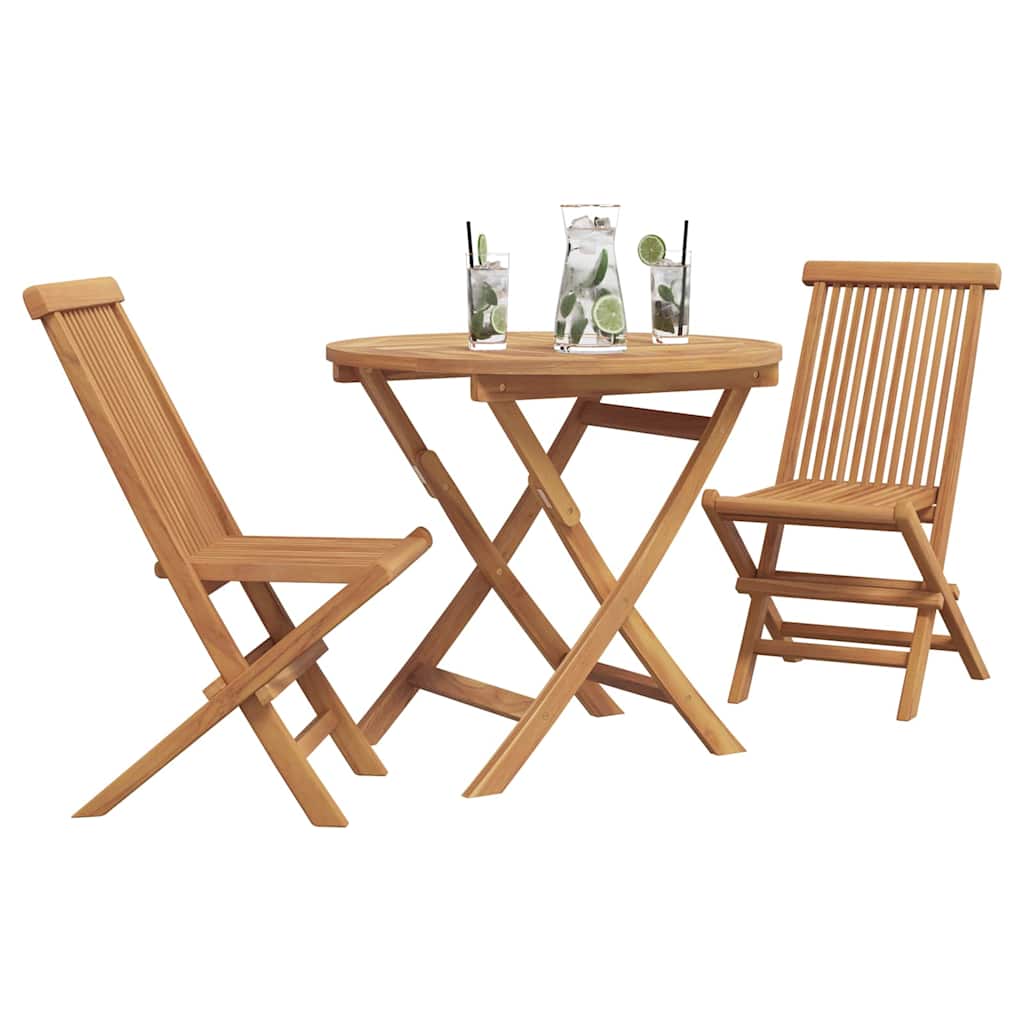 Tuin Eetset 2 Pcs Bruin Massief Teakhout