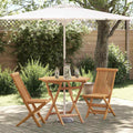 Tuin Eetset 2 Pcs Bruin Massief Teakhout