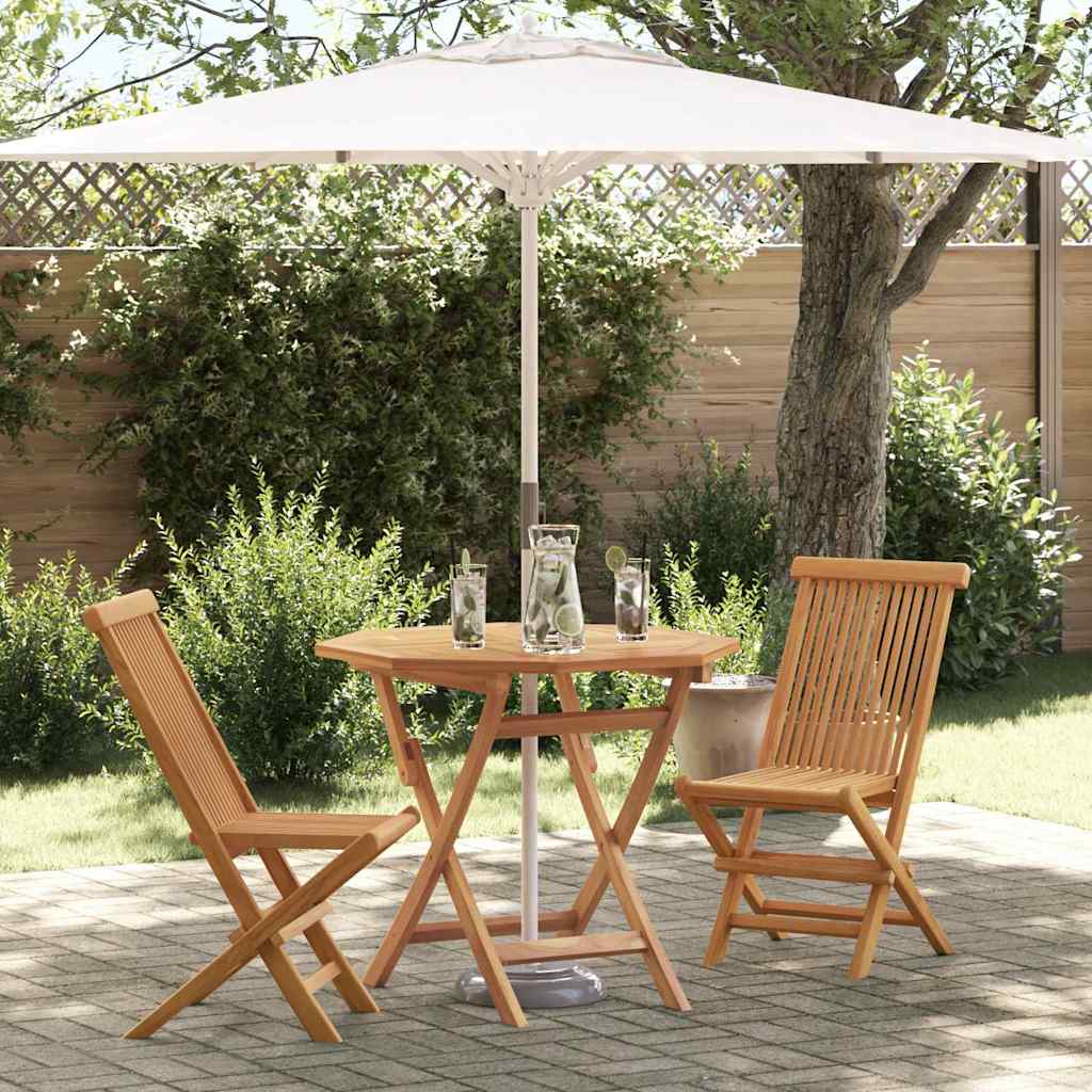 Tuin Eetset 2 Pcs Bruin Massief Teakhout