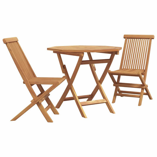 Tuin Eetset 2 Pcs Bruin Massief Teakhout