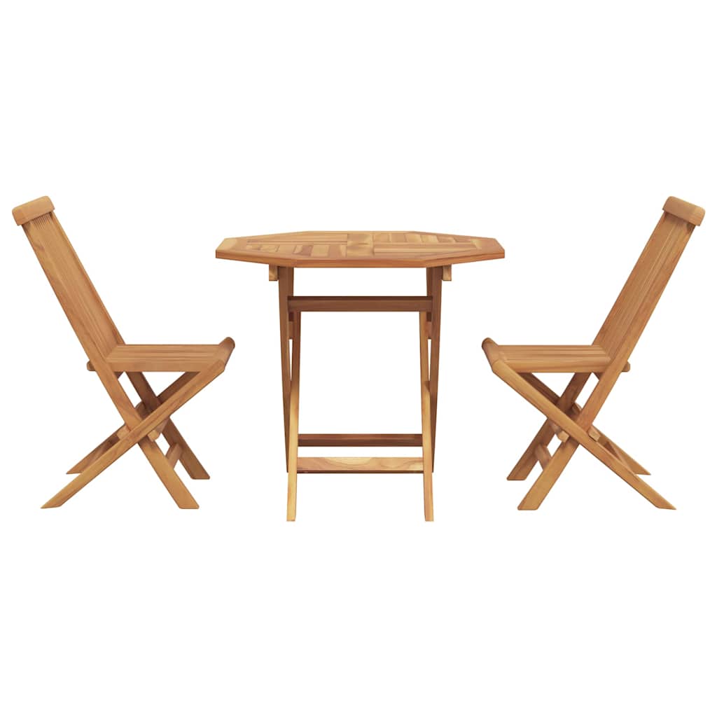 Tuin Eetset 2 Pcs Bruin Massief Teakhout