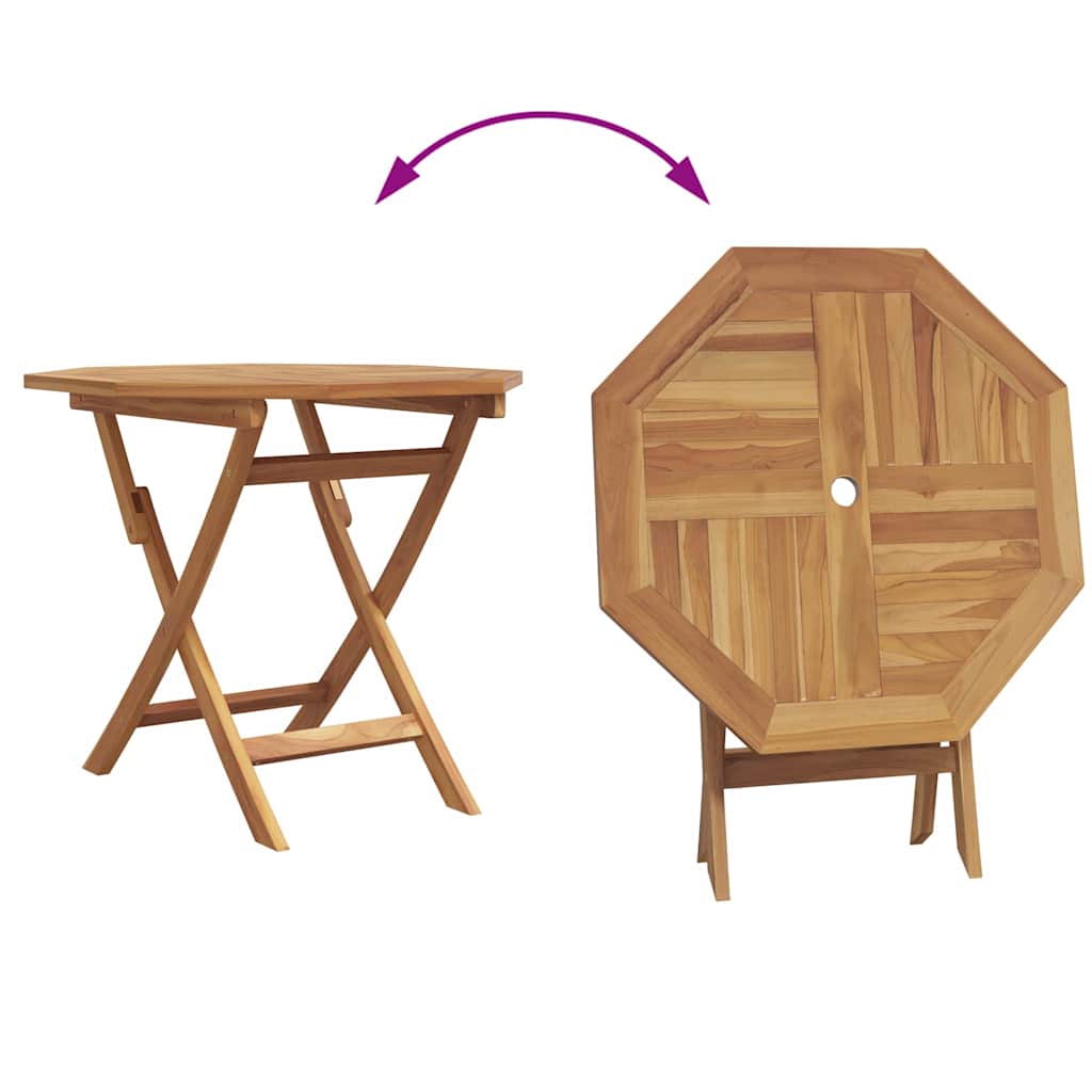 Tuin Eetset 2 Pcs Bruin Massief Teakhout
