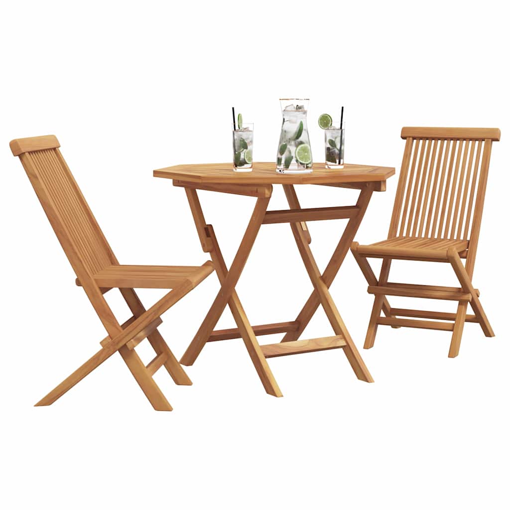 Tuin Eetset 2 Pcs Bruin Massief Teakhout