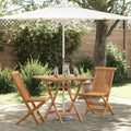 Tuin Eetset 2 Pcs Bruin Massief Teakhout