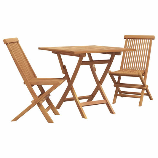 Tuin Eetset 2 Pcs Bruin Massief Teakhout
