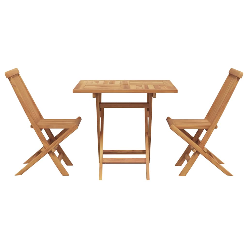 Tuin Eetset 2 Pcs Bruin Massief Teakhout