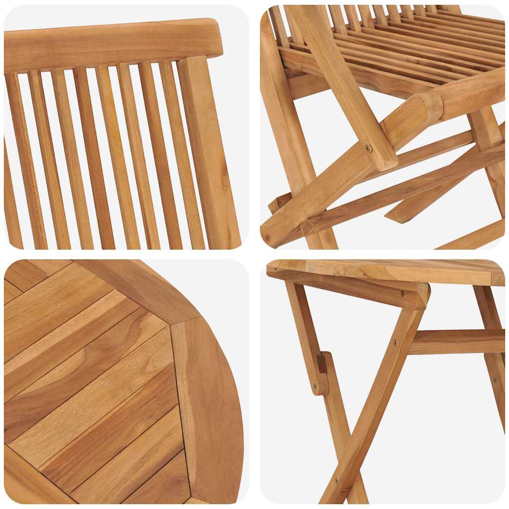 Tuin Eetset 2 Pcs Bruin Massief Teakhout