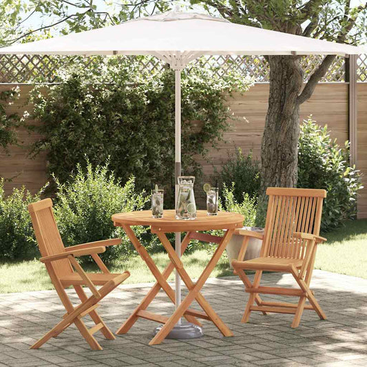 Tuin Eetset 2 Pcs Bruin Massief Teakhout