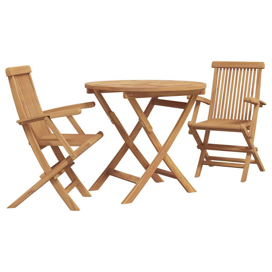 Tuin Eetset 2 Pcs Bruin Massief Teakhout
