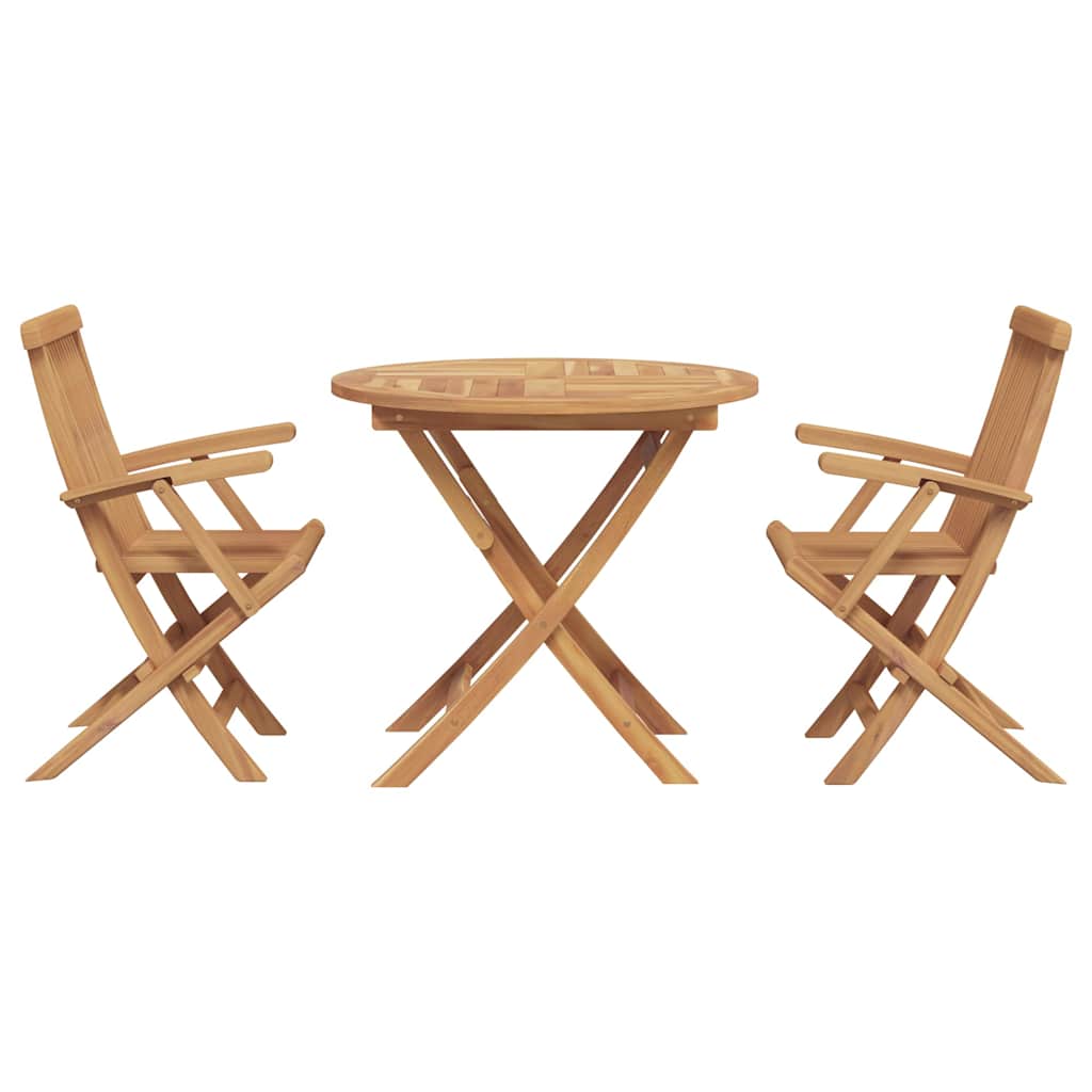 Tuin Eetset 2 Pcs Bruin Massief Teakhout