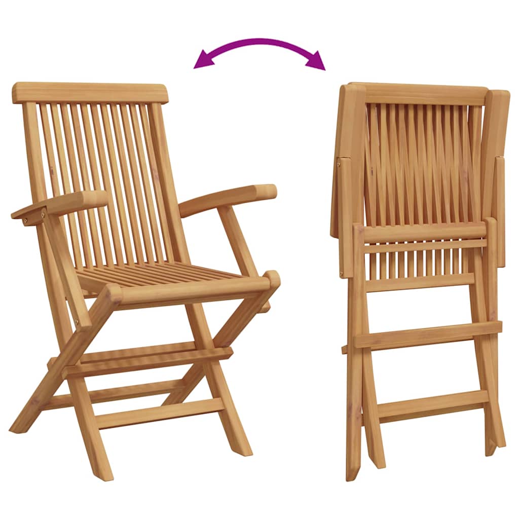 Tuin Eetset 2 Pcs Bruin Massief Teakhout