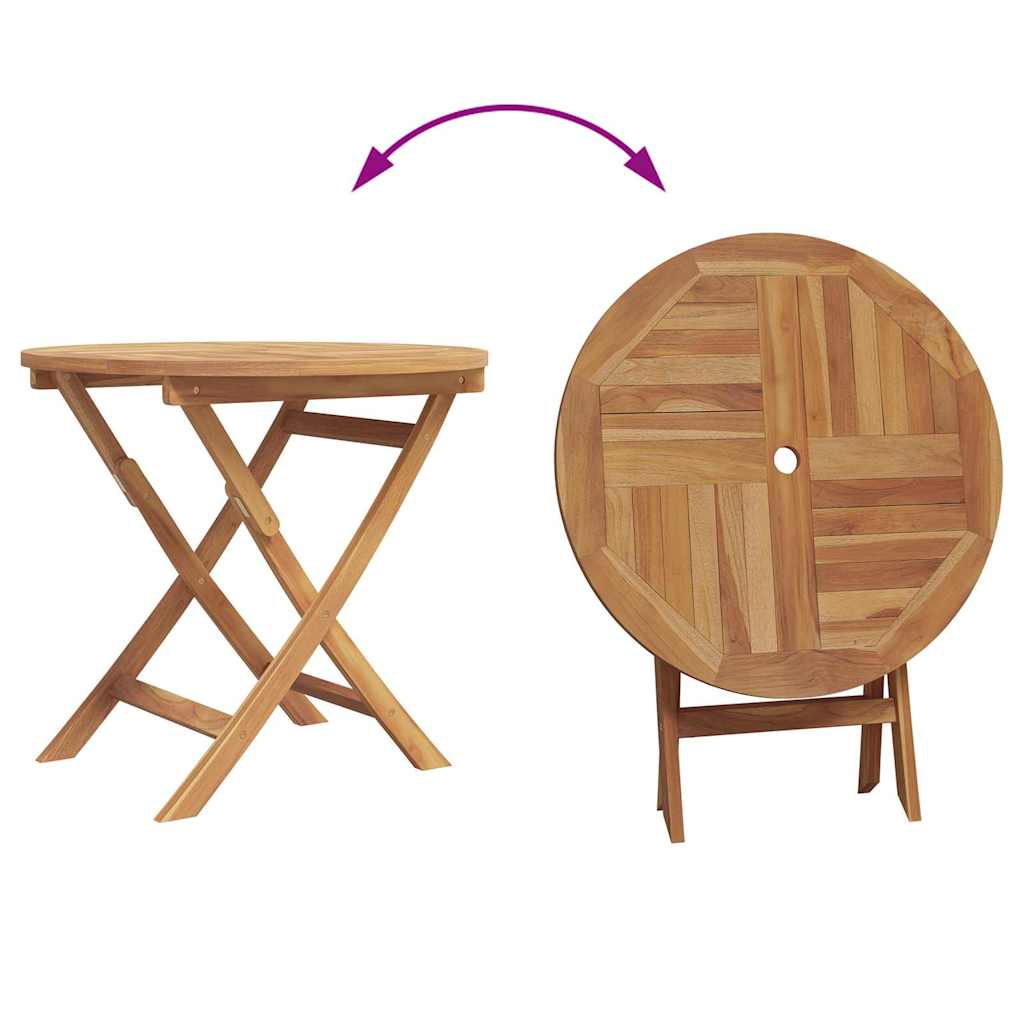 Tuin Eetset 2 Pcs Bruin Massief Teakhout