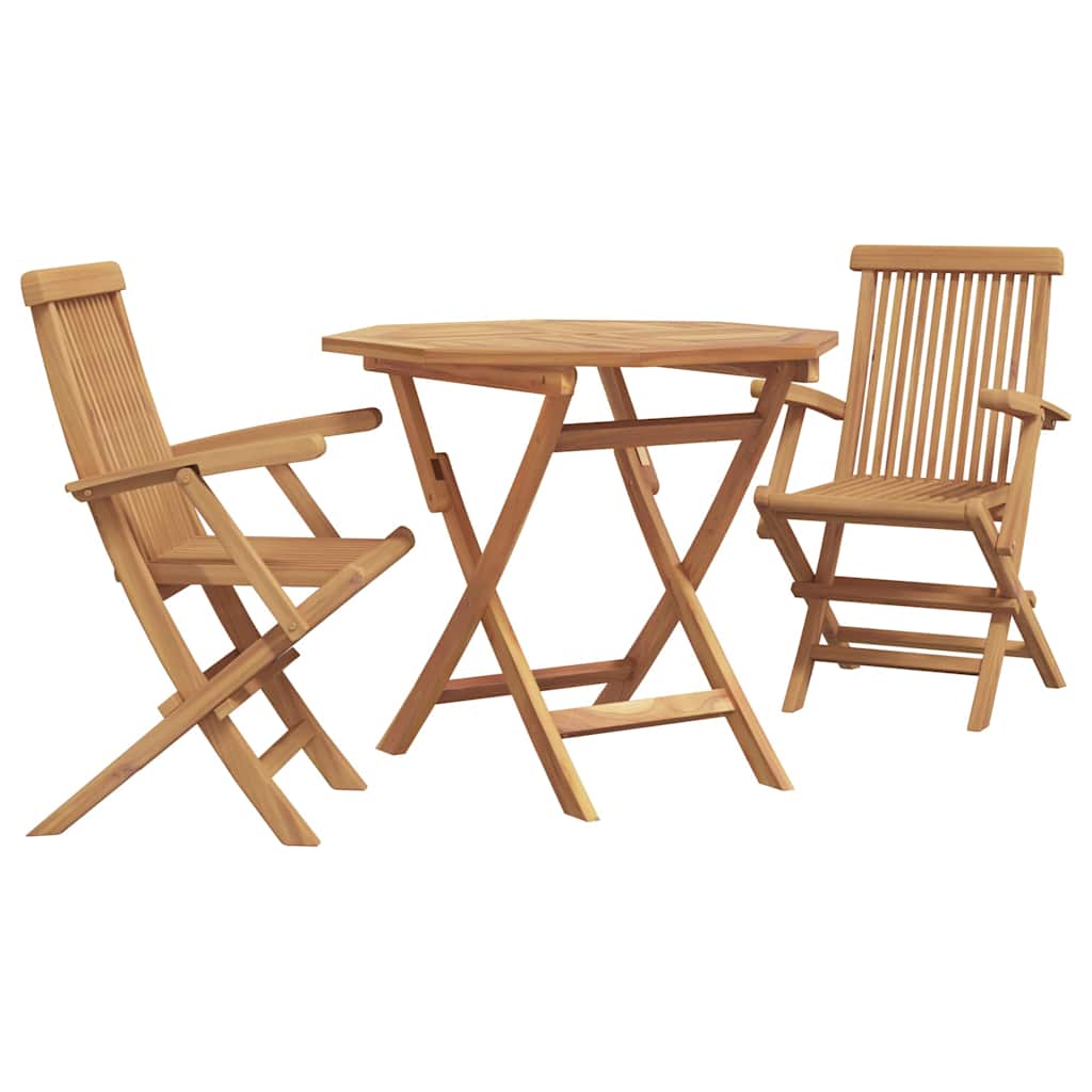 Tuin Eetset 2 Pcs Bruin Massief Teakhout