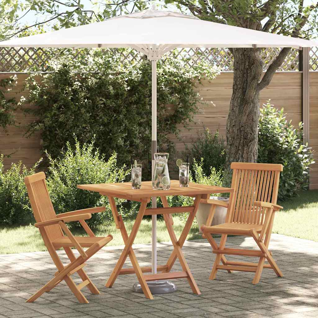 Tuin Eetset 2 Pcs Bruin Massief Teakhout
