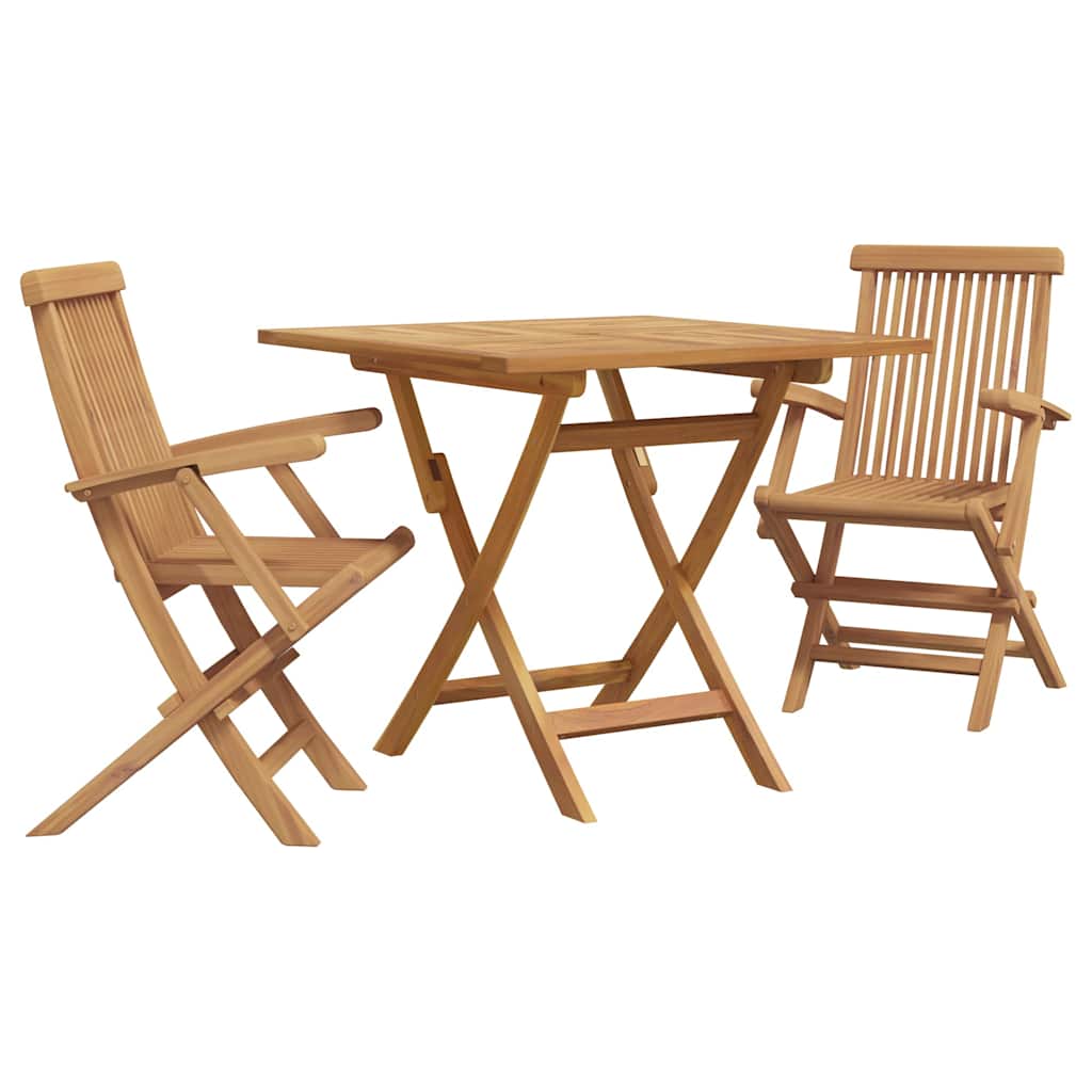 Tuin Eetset 2 Pcs Bruin Massief Teakhout