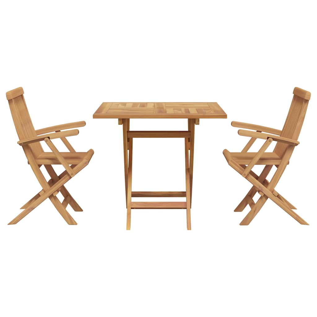 Tuin Eetset 2 Pcs Bruin Massief Teakhout