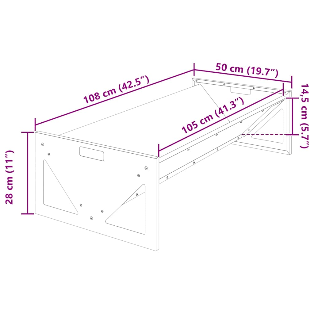 Voederbak Voor Vee 108 X 50 X 28 Cm 10 Kg