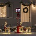 Kerststraatlamp Met Lantaarn 40,5X40,5X180Cm Kunststof