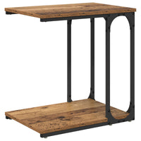 Bijzettafel Met Plank Bewerkt Hout