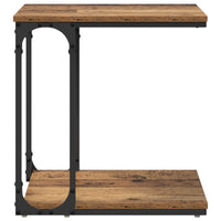Bijzettafel Met Plank Bewerkt Hout