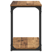 Bijzettafel Met Plank Bewerkt Hout