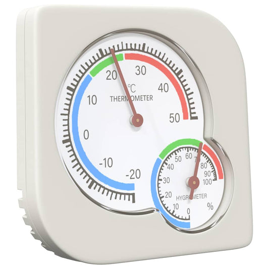 Thermo Hygrometer Wit 7,5 X 7,5 X 1,2 Cm Abs