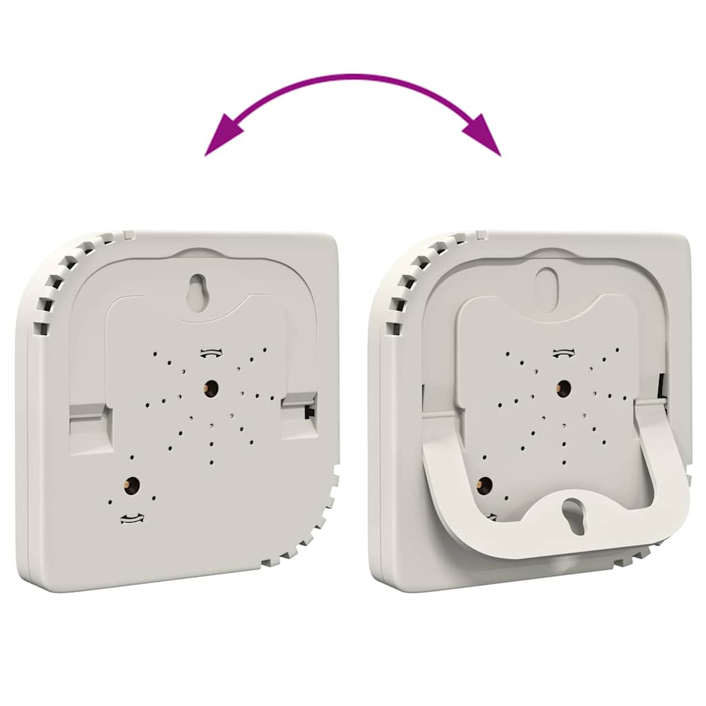 Thermo Hygrometer Wit 7,5 X 7,5 X 1,2 Cm Abs