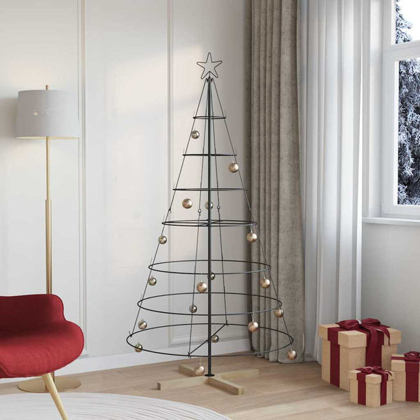 Kerst Cone Boom Met Standaard Zwart Staal