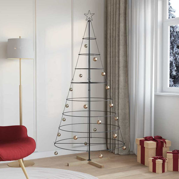 Kerst Cone Boom Met Standaard Zwart Staal