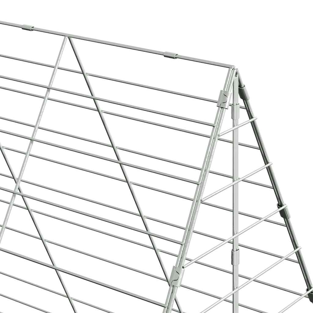 Kippenhok 2 St Zilver 600 X 100 X 210 Cm Gegalvaniseerd Staal