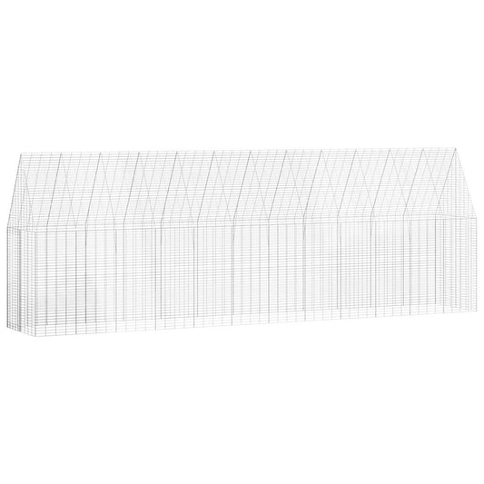 Kippenhok 2 St Zilver 600 X 100 X 210 Cm Gegalvaniseerd Staal