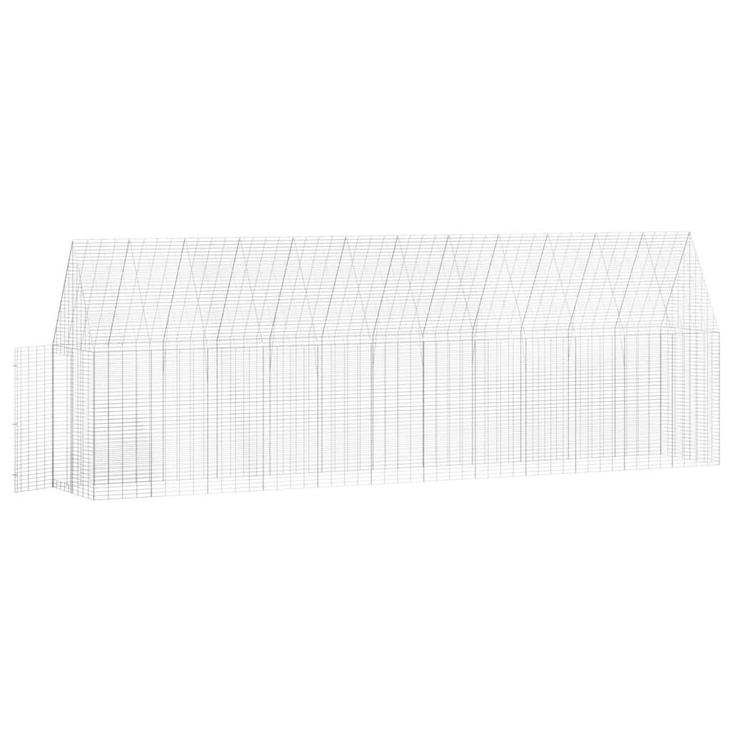 Kippenhok 2 St Zilver 600 X 100 X 210 Cm Gegalvaniseerd Staal