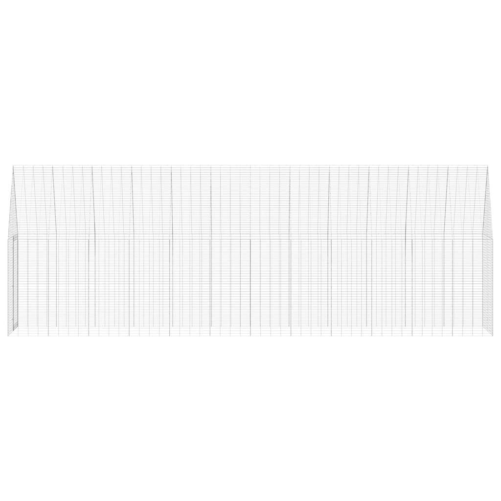 Kippenhok 2 St Zilver 600 X 100 X 210 Cm Gegalvaniseerd Staal