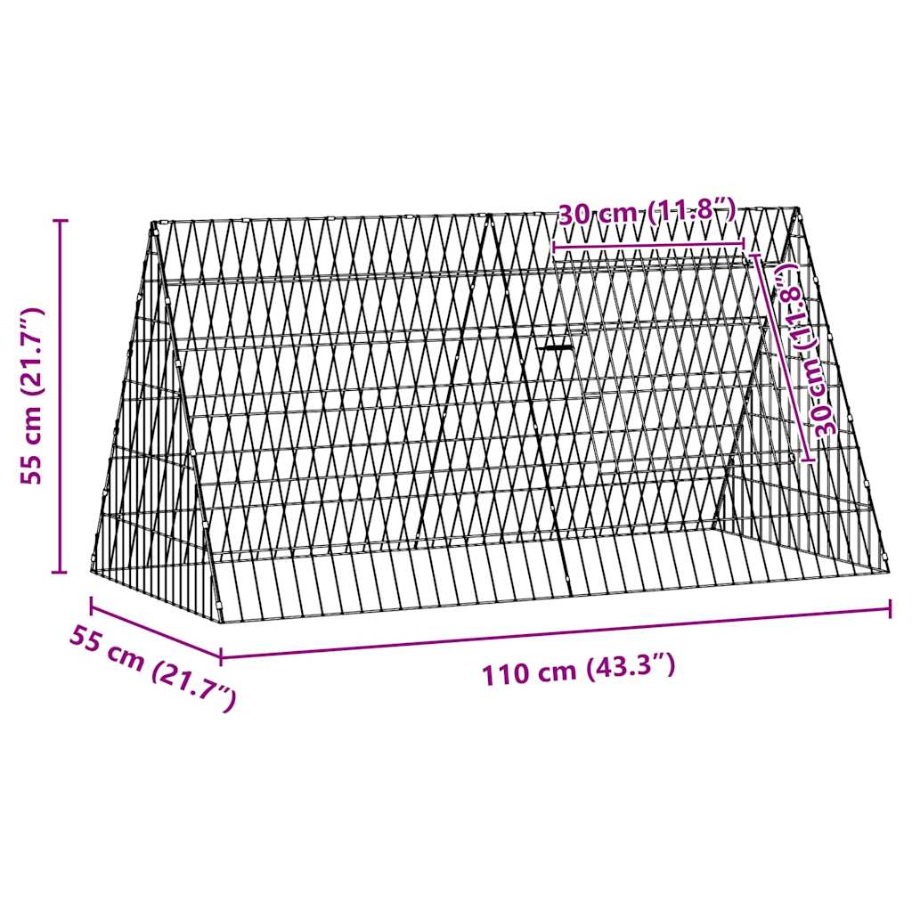 Kippenhok Zilver 110 X 55 X 55 Cm Gegalvaniseerd Staal