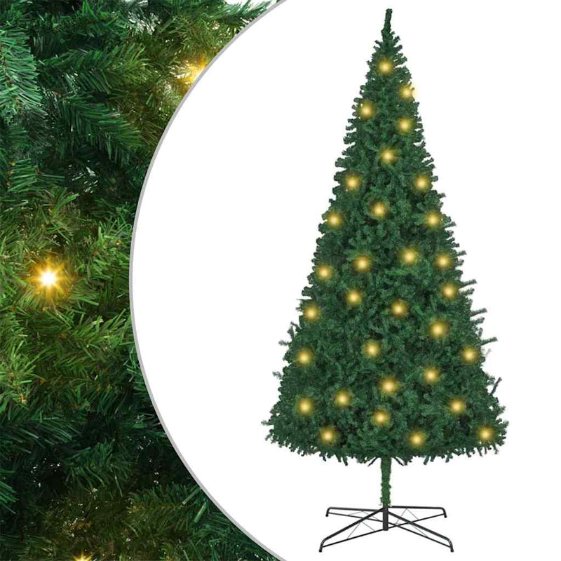 Kerstboom Met Decoratieve Touwlichten Groen 400 Cm Pvc