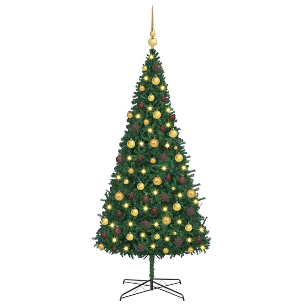 Kerstboom Met Decoratieve Touwlichten Groen 400 Cm Pvc