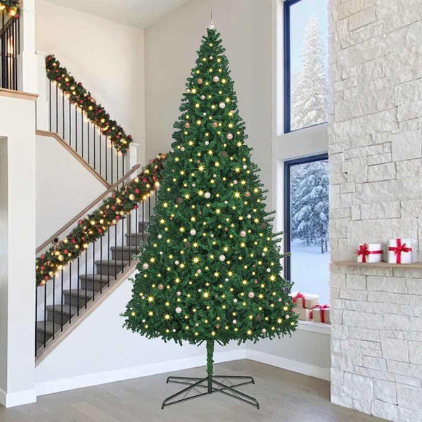 Kerstboom Met Decoratieve Touwlichten Groen 400 Cm Pvc