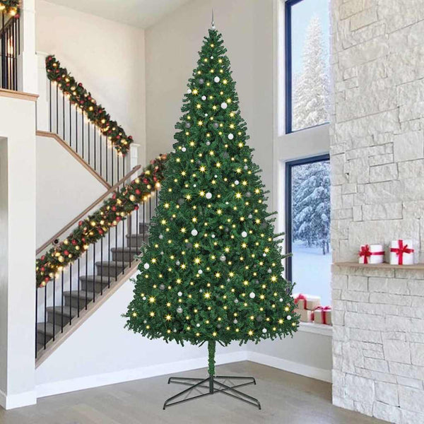 Kerstboom Met Decoratieve Touwlichten Groen 400 Cm Pvc