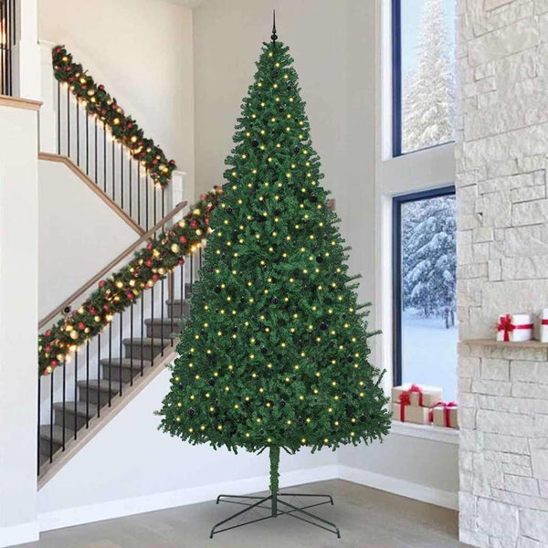 Kerstboom Met Decoratieve Touwlichten Groen 400 Cm Pvc
