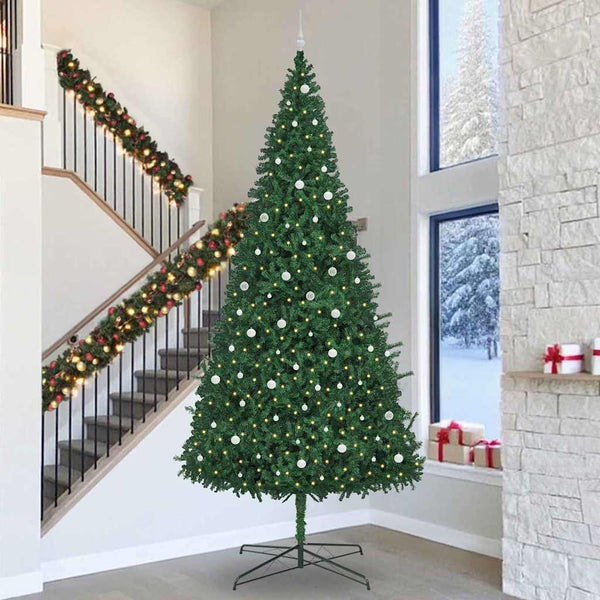 Kerstboom Met Decoratieve Touwlichten Groen 400 Cm Pvc