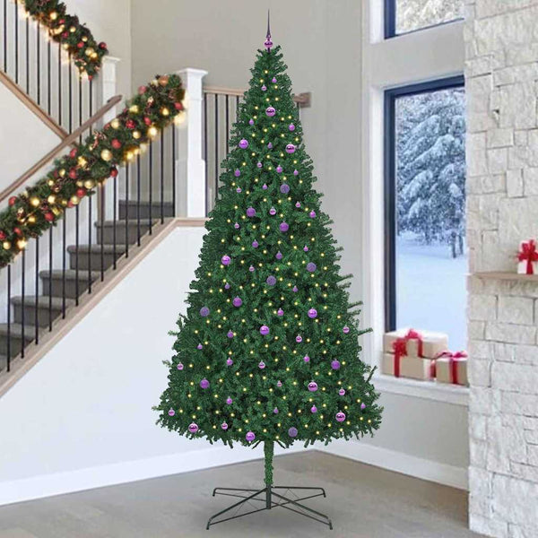 Kerstboom Met Decoratieve Touwlichten Groen 400 Cm Pvc