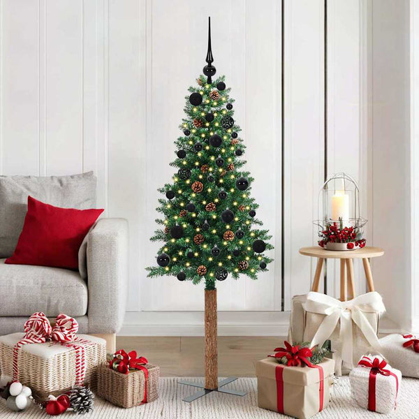 Slanke Kerstboom Pvc En Massief Dennenhout