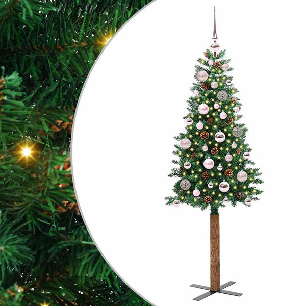 Slanke Kerstboom Pvc En Massief Dennenhout