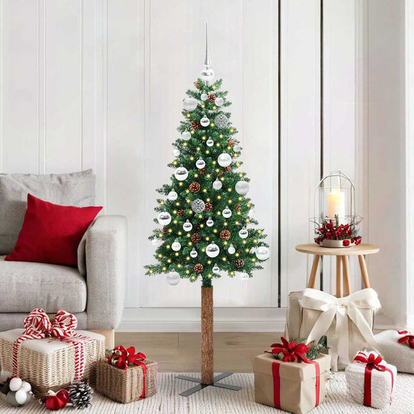 Slanke Kerstboom Pvc En Massief Dennenhout
