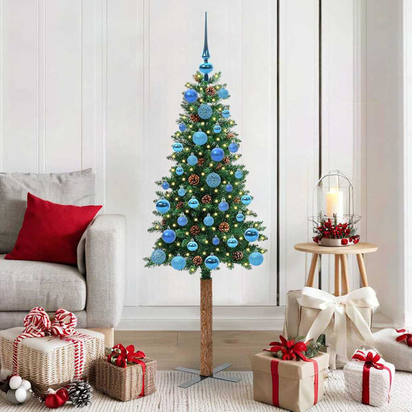 Slanke Kerstboom Pvc En Massief Dennenhout
