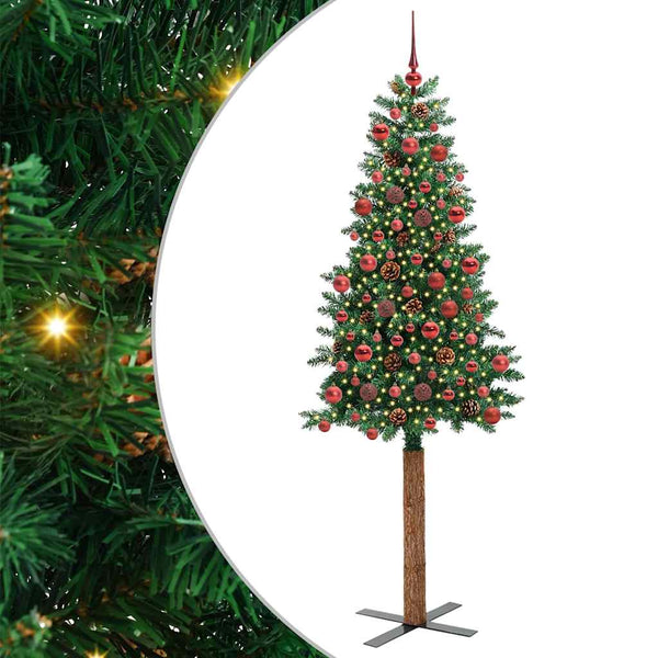 Slanke Kerstboom Pvc En Massief Dennenhout