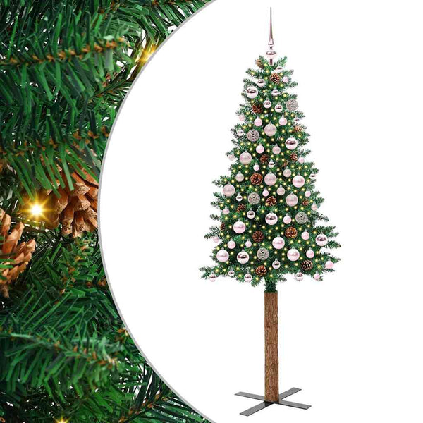 Slanke Kerstboom Pvc En Massief Dennenhout