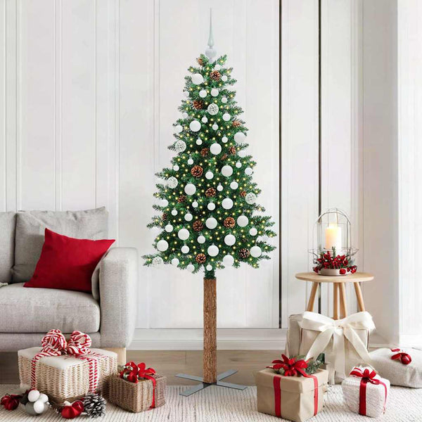 Slanke Kerstboom Pvc En Massief Dennenhout